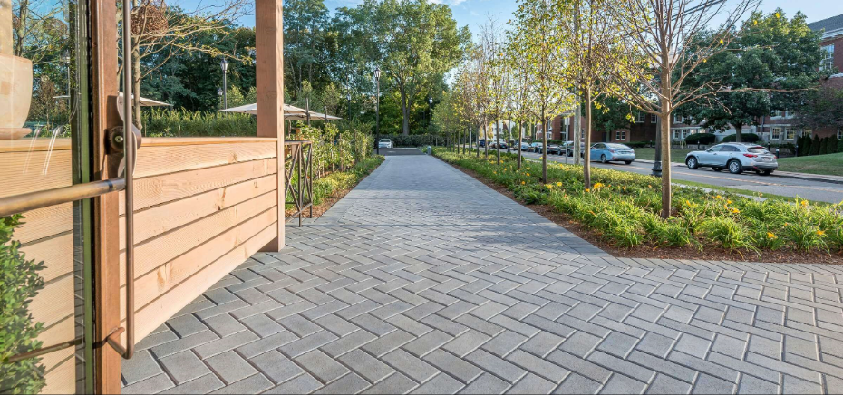 普通透水磚道路